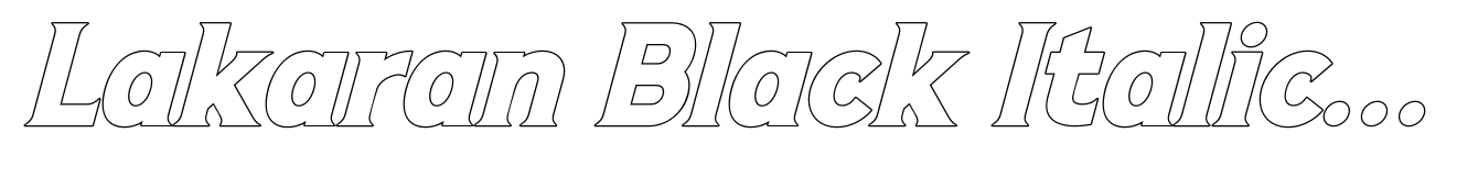 Lakaran Black Italic Outline